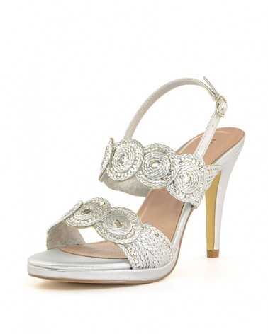 MENBUR sandali con tacco eleganti donna Cefiso argento