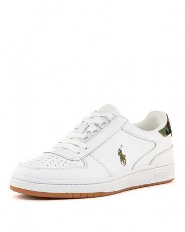 Scarpa Polo Ralph Lauren Polo CRT PP bianco camouflage-frontale